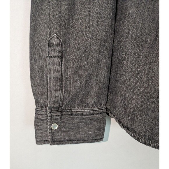 Wild Fable Button Down S Women's Black Denim Pearl Snap Western Cowgirl Ranch - Picture 2 of 6